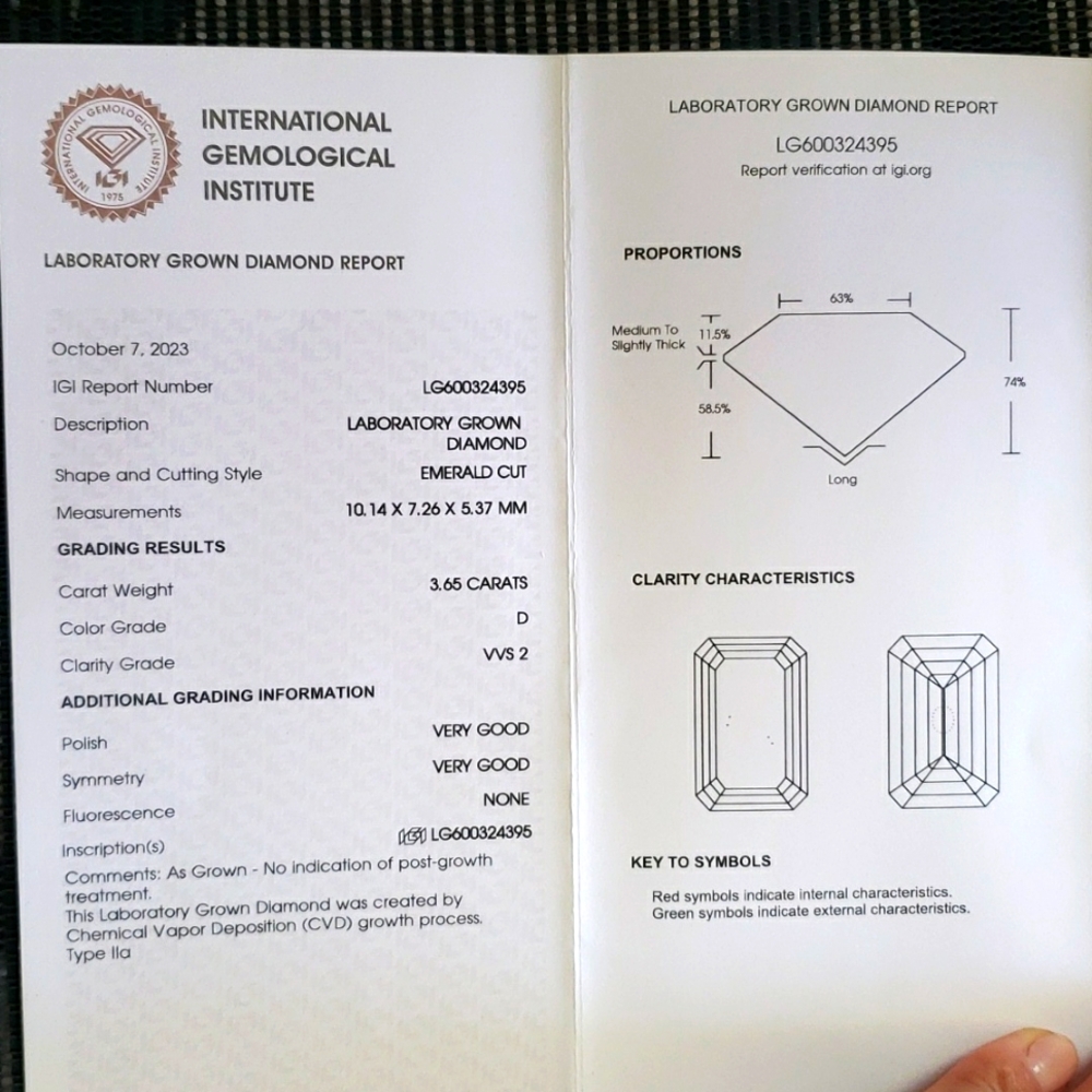 Lab-grown Diamond Ring - Picture 7 of 9